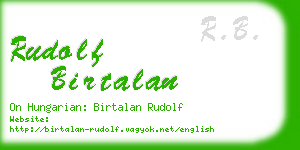 rudolf birtalan business card